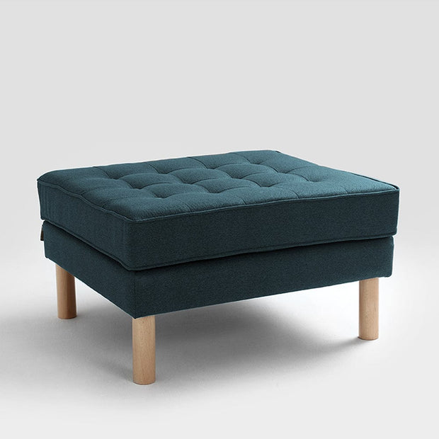 Taburet tapitat cu stofa, Topic Wood Petrol, l75xA65xH45 cm (1)