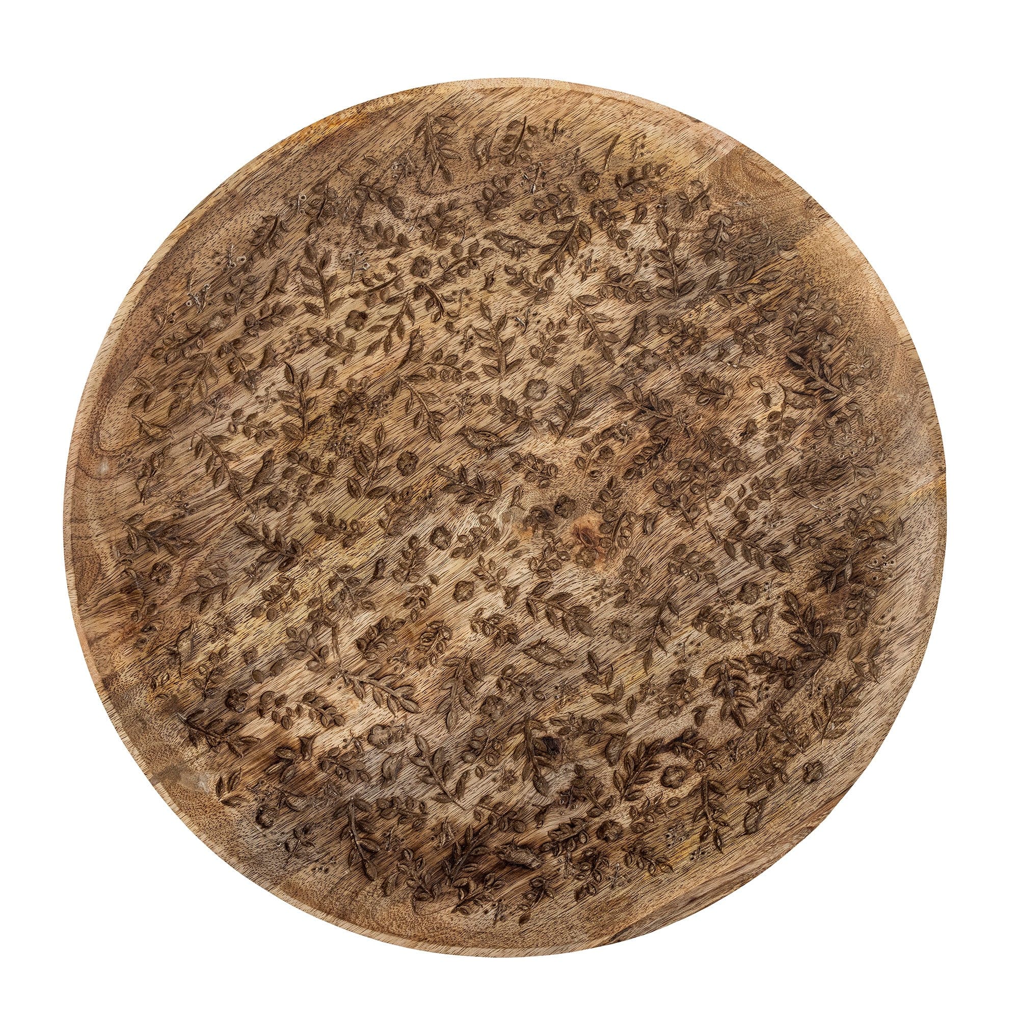 Tava pentru servire din lemn, Camilia Natural, Ø40xH2 cm (2)