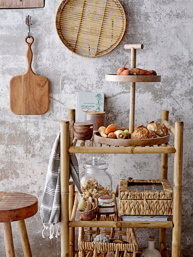 Tava pentru servire din lemn, cu 2 nivele, Bille Natural, Ø35.5xH41.5 cm (2)