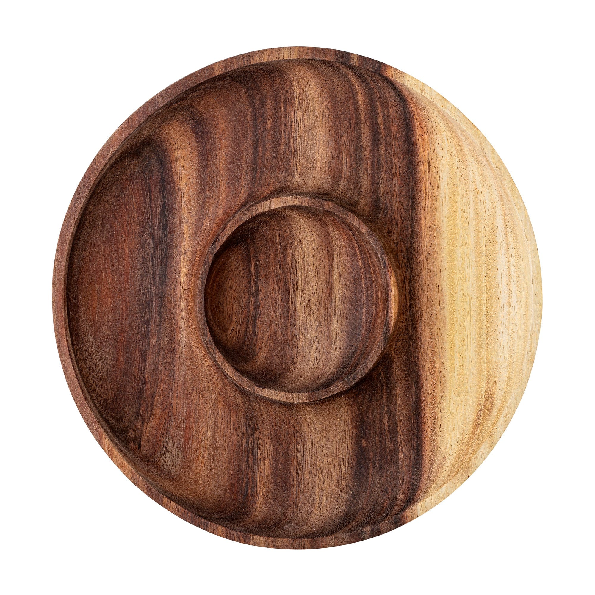 Bloomingville Tava pentru servire din lemn de acacia, Breno Natural, Ø28xH3,5 cm
