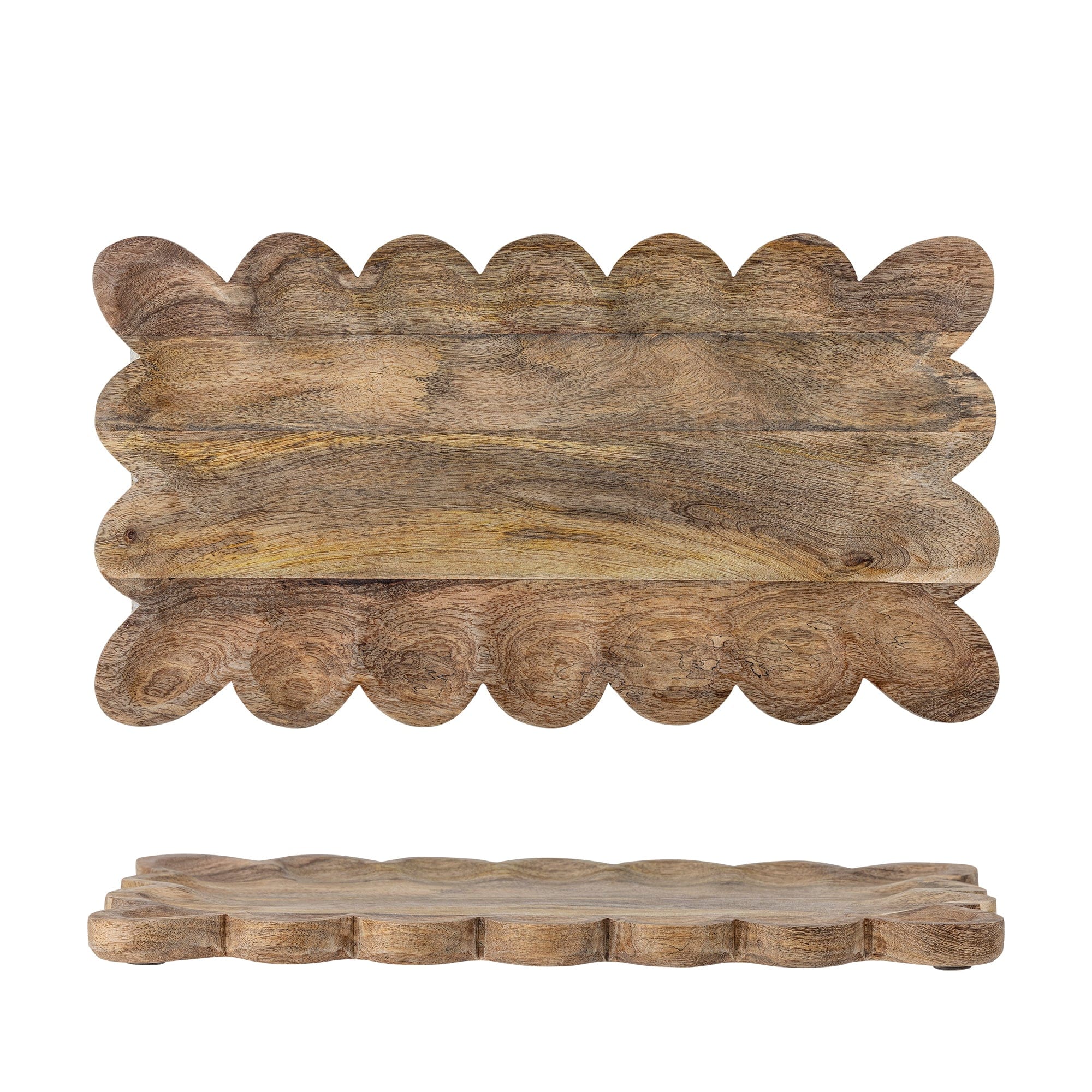 Bloomingville Tava pentru servire din lemn de mango, Kallo Natural, L44,5xl24,5xH2 cm