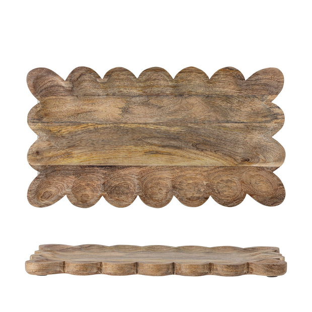 Bloomingville Tava pentru servire din lemn de mango, Kallo Natural, L44,5xl24,5xH2 cm