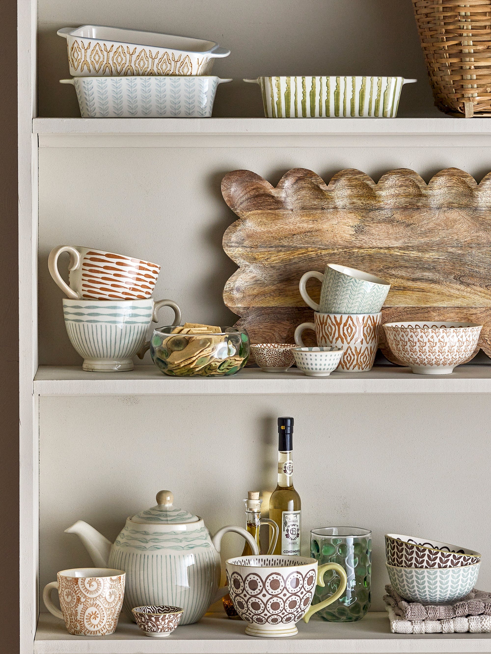 Bloomingville Tava pentru servire din lemn de mango, Kallo Natural, L44,5xl24,5xH2 cm