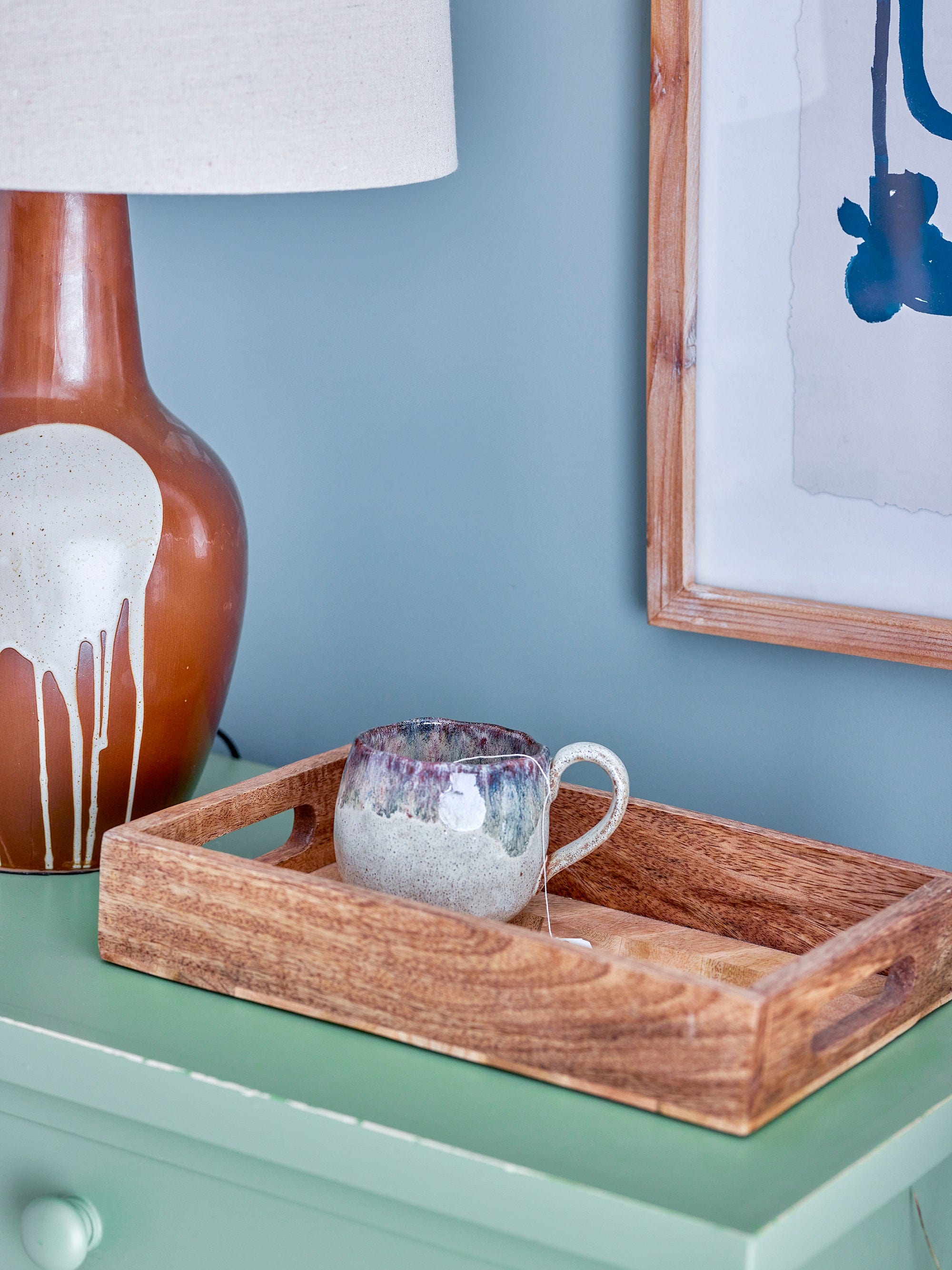 Bloomingville Tava pentru servire din lemn de mango, Katalyn Natural, L30xl20xH6 cm