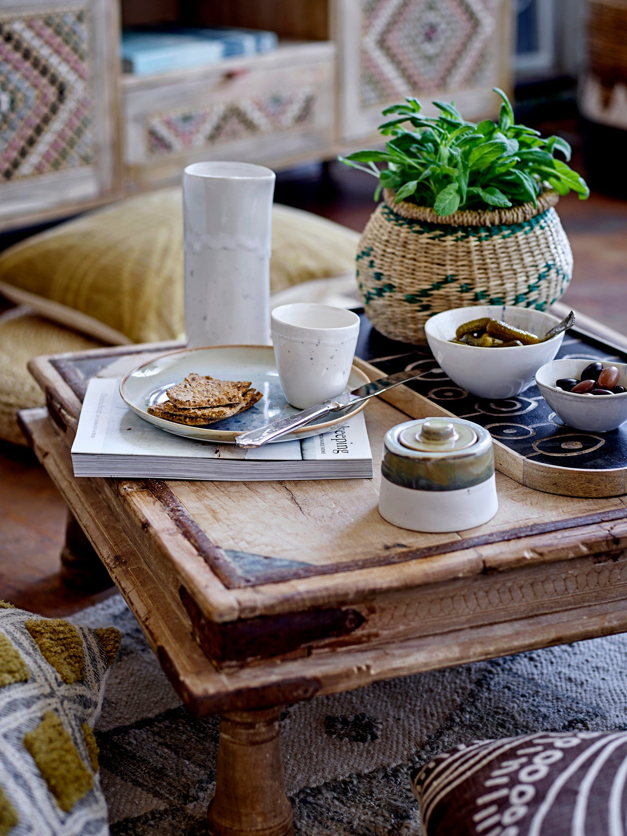 Tava pentru servire din lemn, Lat Negru, L46xl22xH2 cm (2)