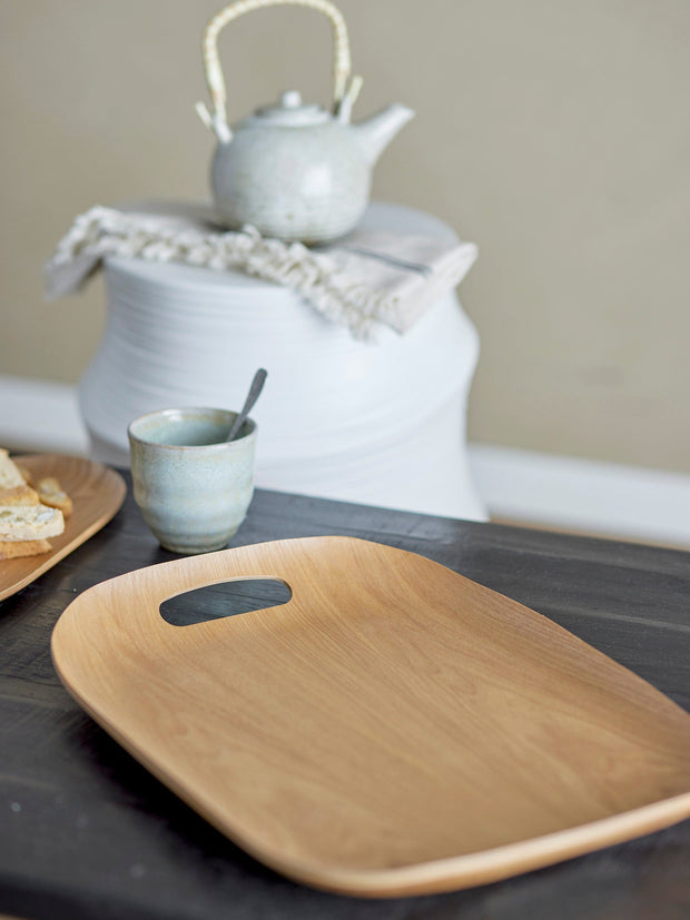 Bloomingville Tava pentru servire din lemn, Leyton Natural, L44xl31xH4 cm