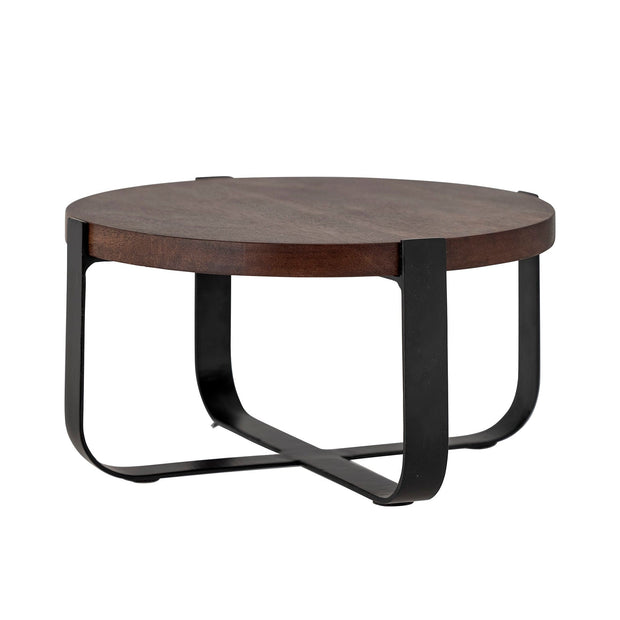 Tava pentru servire din lemn si metal, Dotte Maro, Ø25.5xH12.5 cm