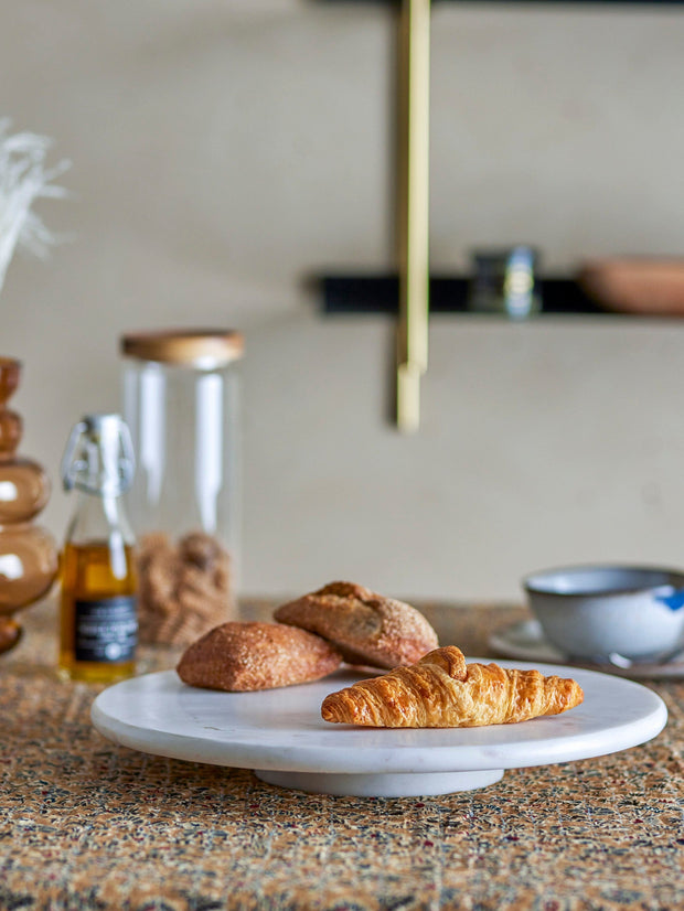 Tava pentru servire din marmura, Ellin Alb, Ø35.5xH4 cm (1)