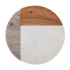 Tava pentru servire din marmura si lemn, Olly Alb, Ø30.5xH4 cm (2)