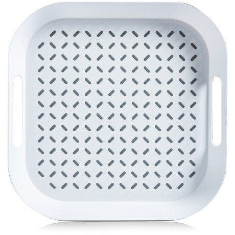 BFSummer Tava pentru servire din plastic Try Alb, L34xl34xH4,3 cm