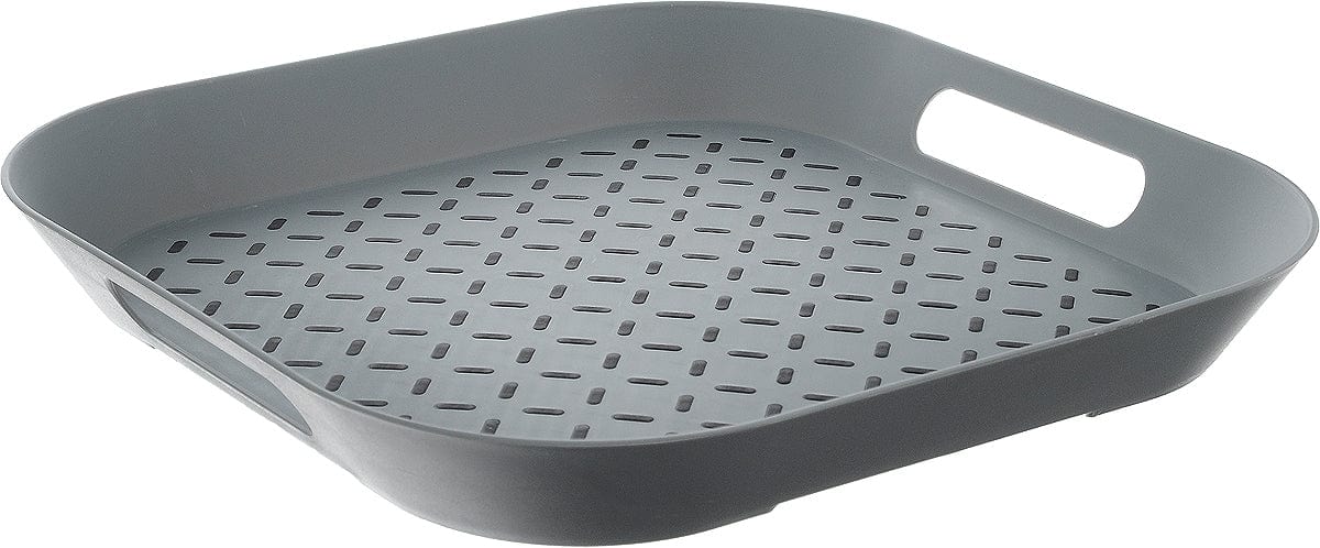 BFSummer Tava pentru servire din plastic Try Gri, L34xl34xH4,3 cm