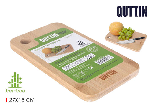 Tocator din bambus, Quttin Natural, L27xl15xH1,5 cm