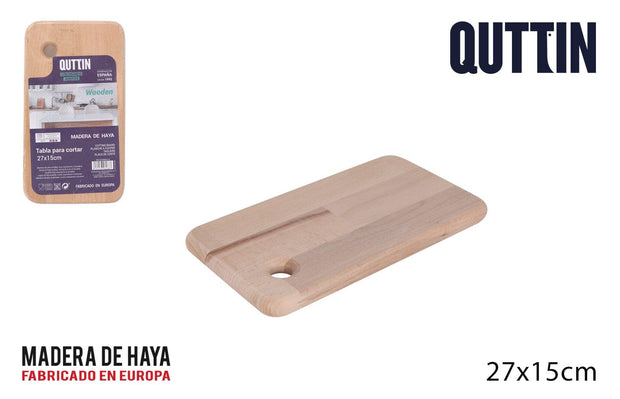 Tocator din bambus, Quttin Natural, L27xl15xH1,6 cm