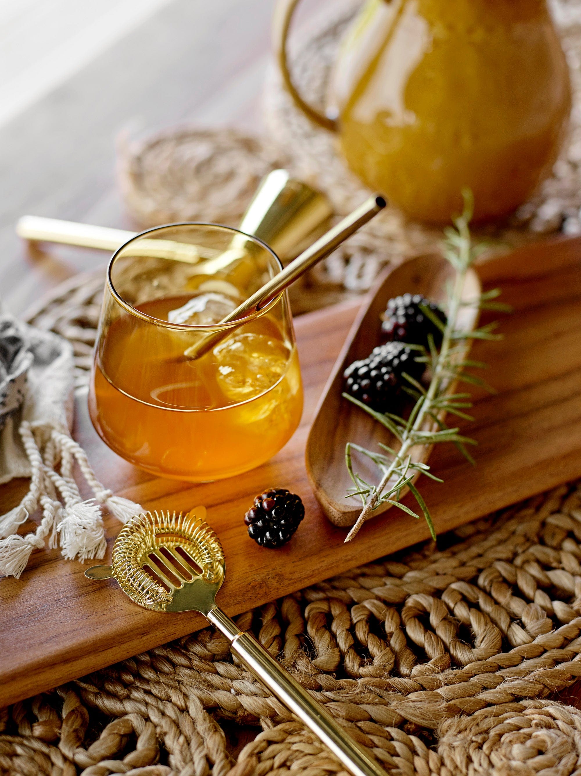 Bloomingville Traversa de masa din iuta, Valder Natural, 115 x 40 cm