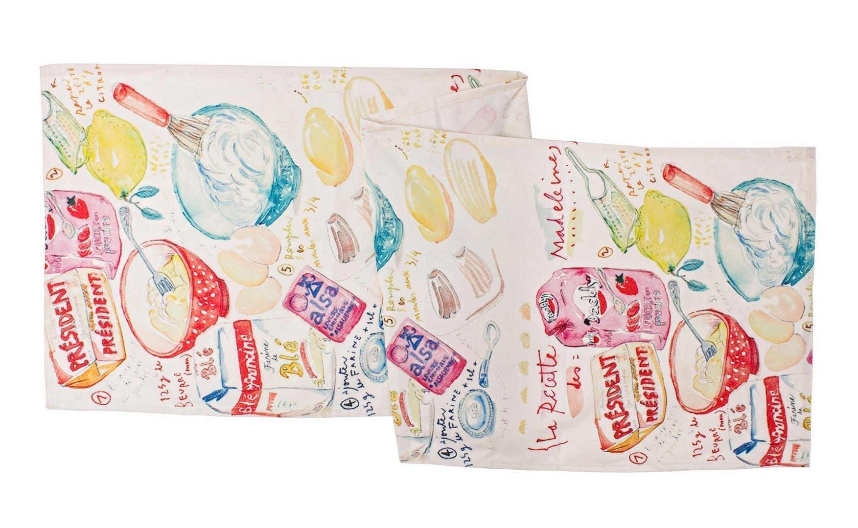Traversa de masa din poliester Ricetta Alb, 45 x 150 cm