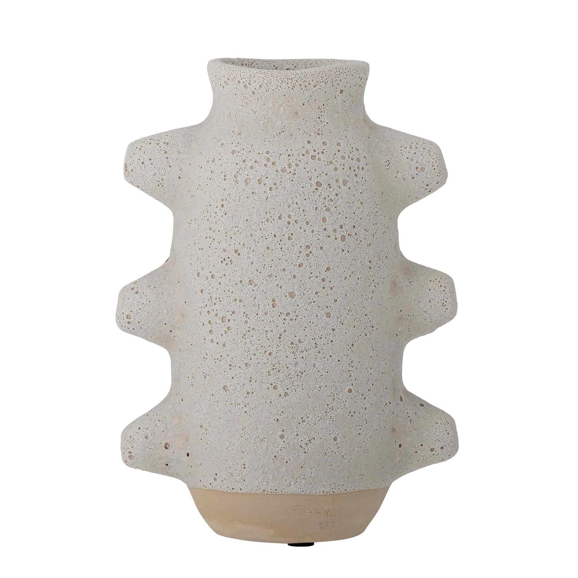 Vaza decorativa din ceramica, Birka Alb, L16xl11xH23 cm