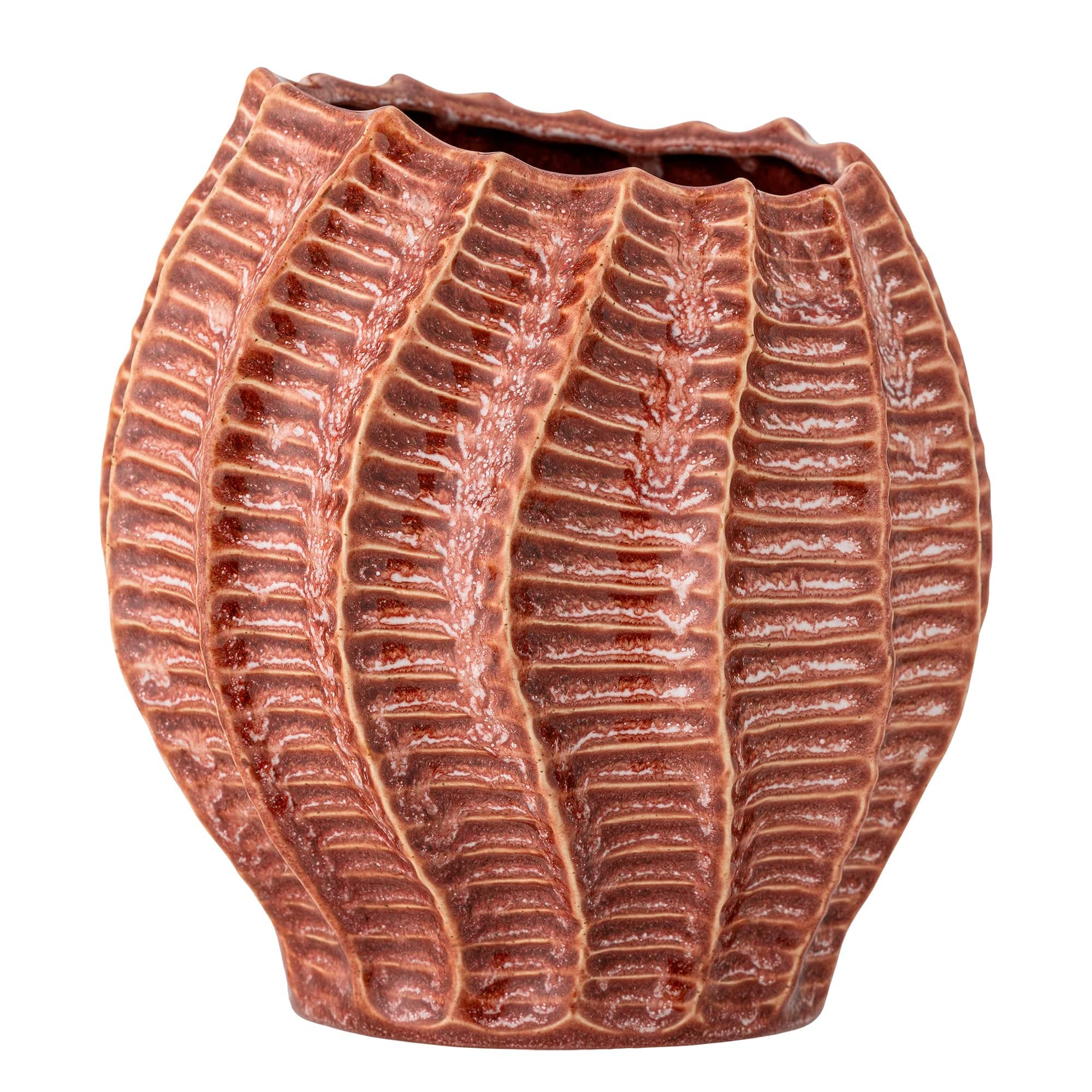 Vaza decorativa din ceramica, Callon Roz, Ø19,5xH20,5 cm
