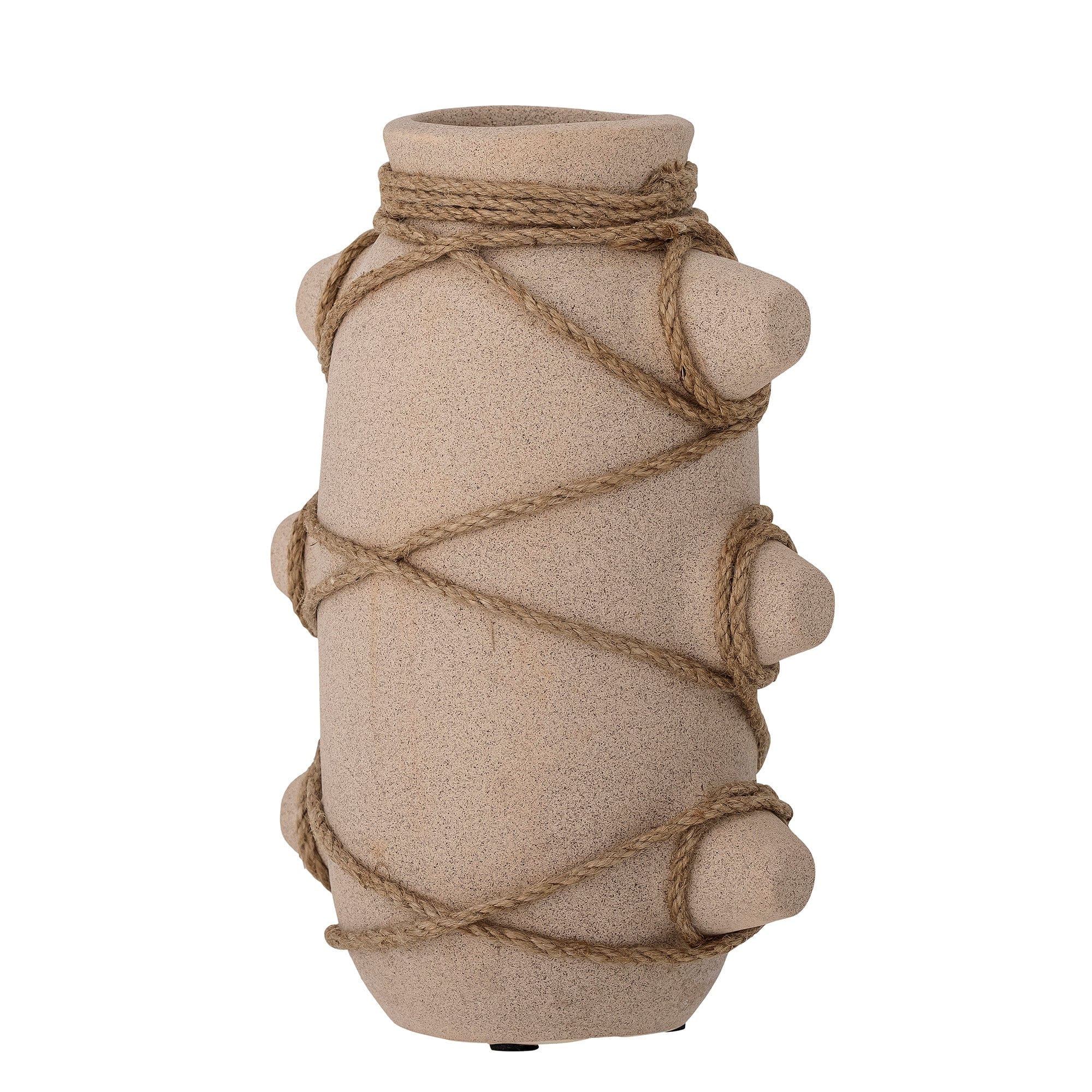 Vaza decorativa din ceramica, Cari Natural, L16xl12xH23 cm (1)