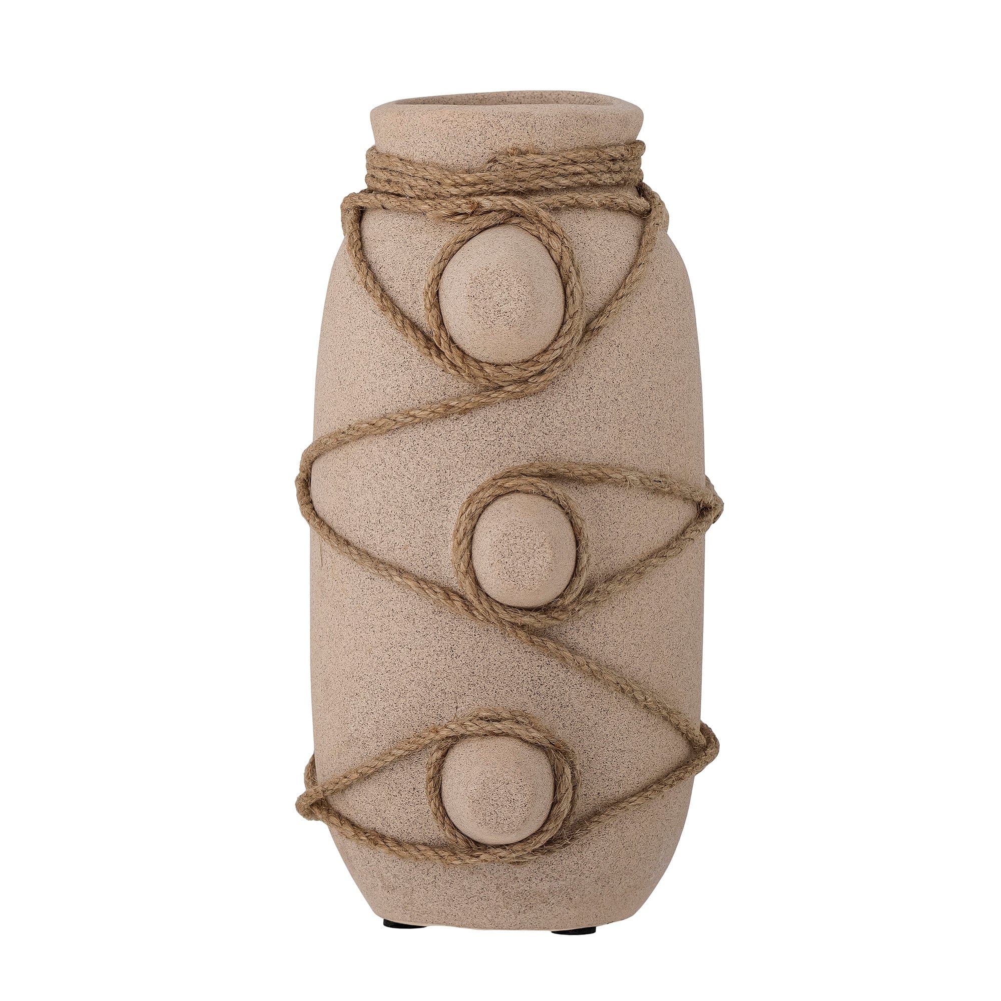 Vaza decorativa din ceramica, Cari Natural, L16xl12xH23 cm (2)