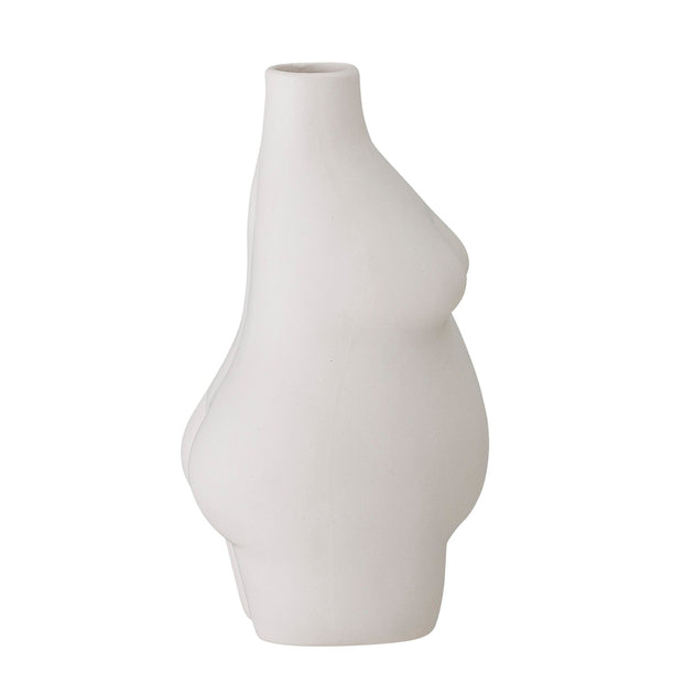Vaza decorativa din ceramica, Elora Alb, L10xl9,5xH18 cm (1)