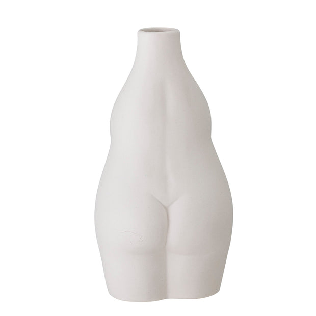 Vaza decorativa din ceramica, Elora Alb, L10xl9,5xH18 cm (2)