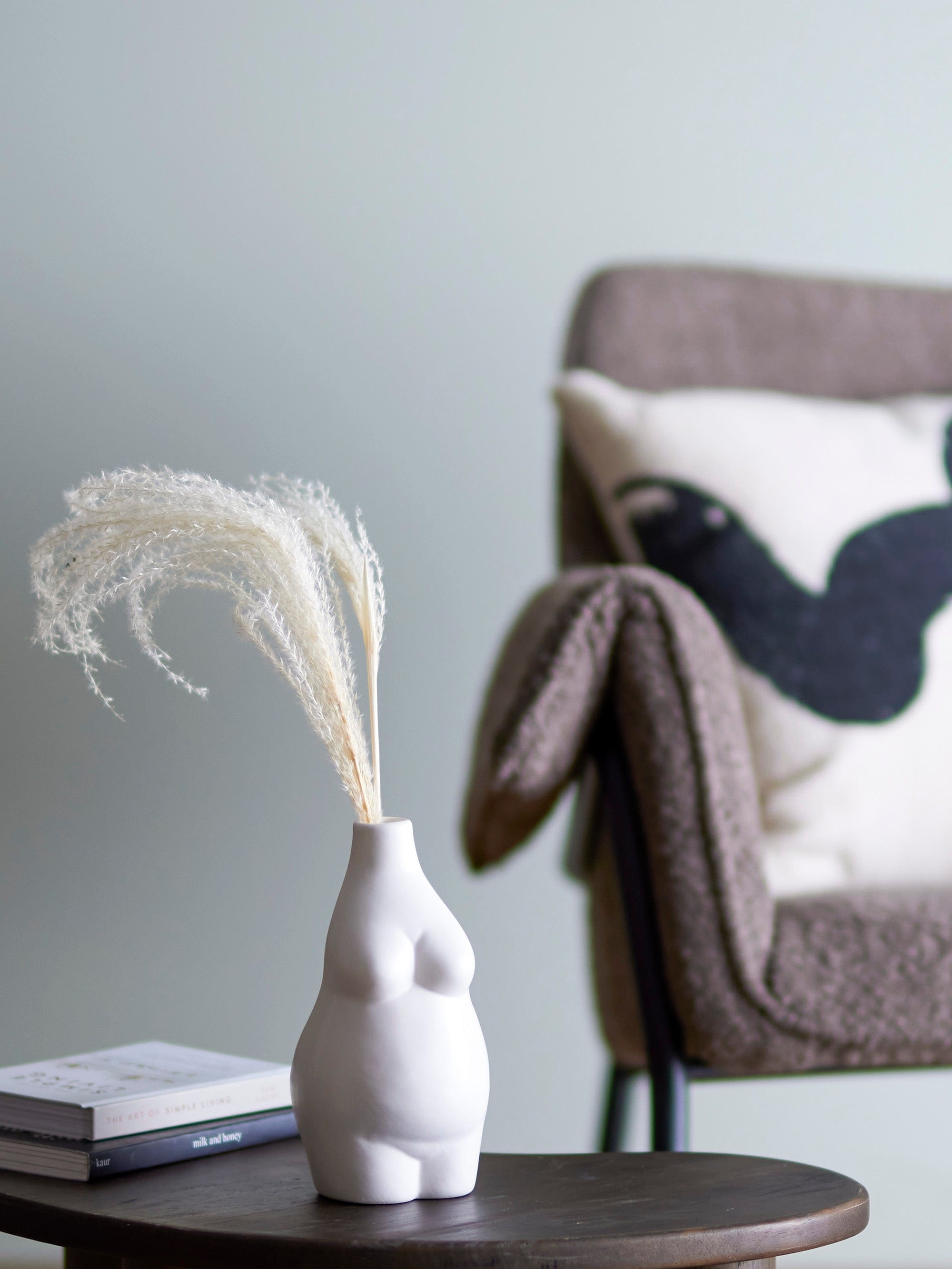 Vaza decorativa din ceramica, Elora Alb, L10xl9,5xH18 cm (4)