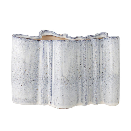 Vaza decorativa din ceramica, Lindae Albastru, L22,5xl14xH14,5 cm