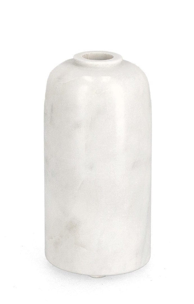 Vaza decorativa din marmura, Kandy Alb, Ø7,5xH15 cm