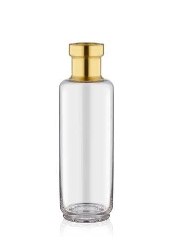 BFSummer Vaza decorativa din sticla Diamond Big Auriu, Ø9xH29 cm