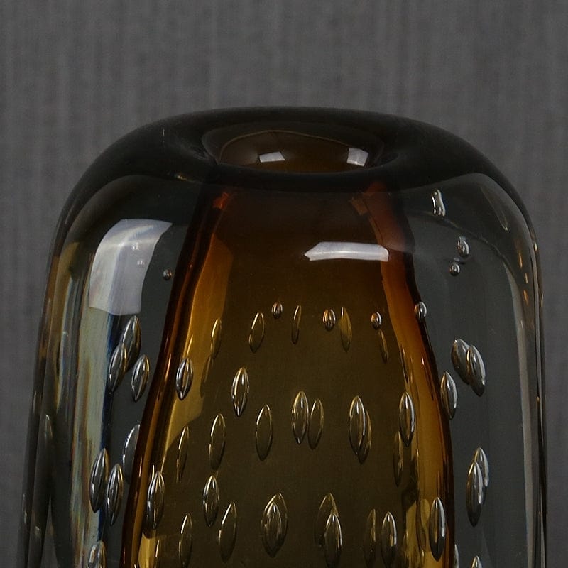 BFSummer Vaza decorativa din sticla, Handmade Multicolor, L11,5xl8xH18,5 cm