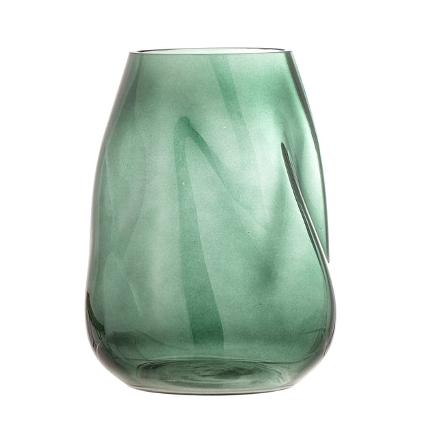 Vaza decorativa din sticla, Ingolf Verde, L19xl18xH26 cm