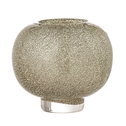 Vaza decorativa din sticla, Saia Auriu, Ø15xH14 cm