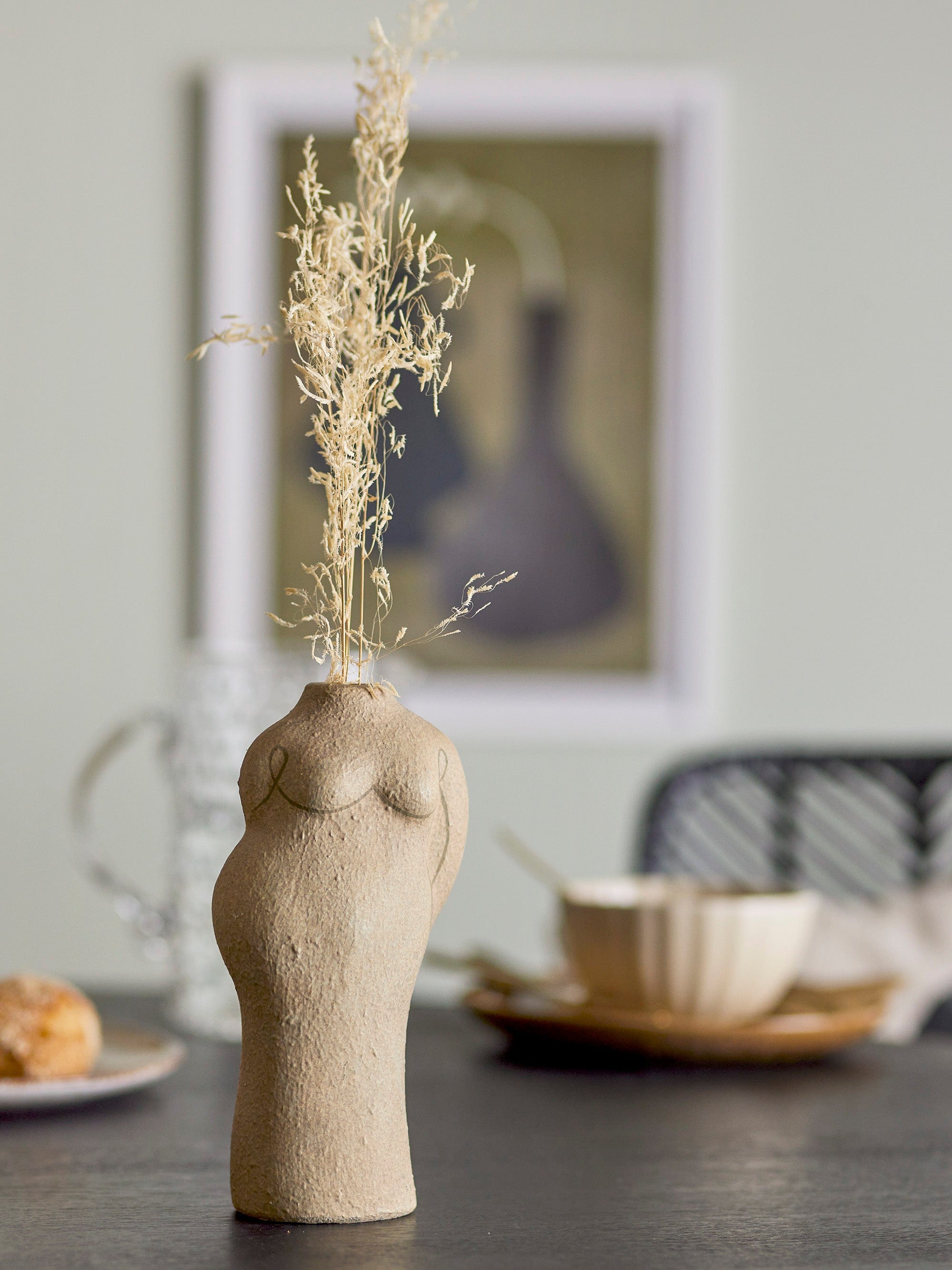 Vaza decorativa din teracota, Lulu Maro, L9,5xl5,5xH19,5 cm (2)