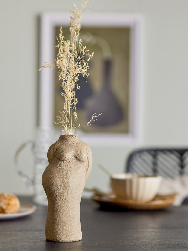 Vaza decorativa din teracota, Lulu Maro, L9,5xl5,5xH19,5 cm (2)