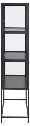 Vitrina din metal si sticla cu 2 usi Seaford Negru, l77xA35xH150 cm (6)