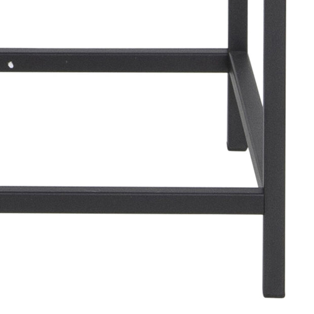 Vitrina din metal si sticla cu 2 usi Seaford Negru, l77xA35xH150 cm (9)