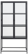 Vitrina din metal si sticla cu 2 usi Seaford Negru, l77xA35xH150 cm (5)