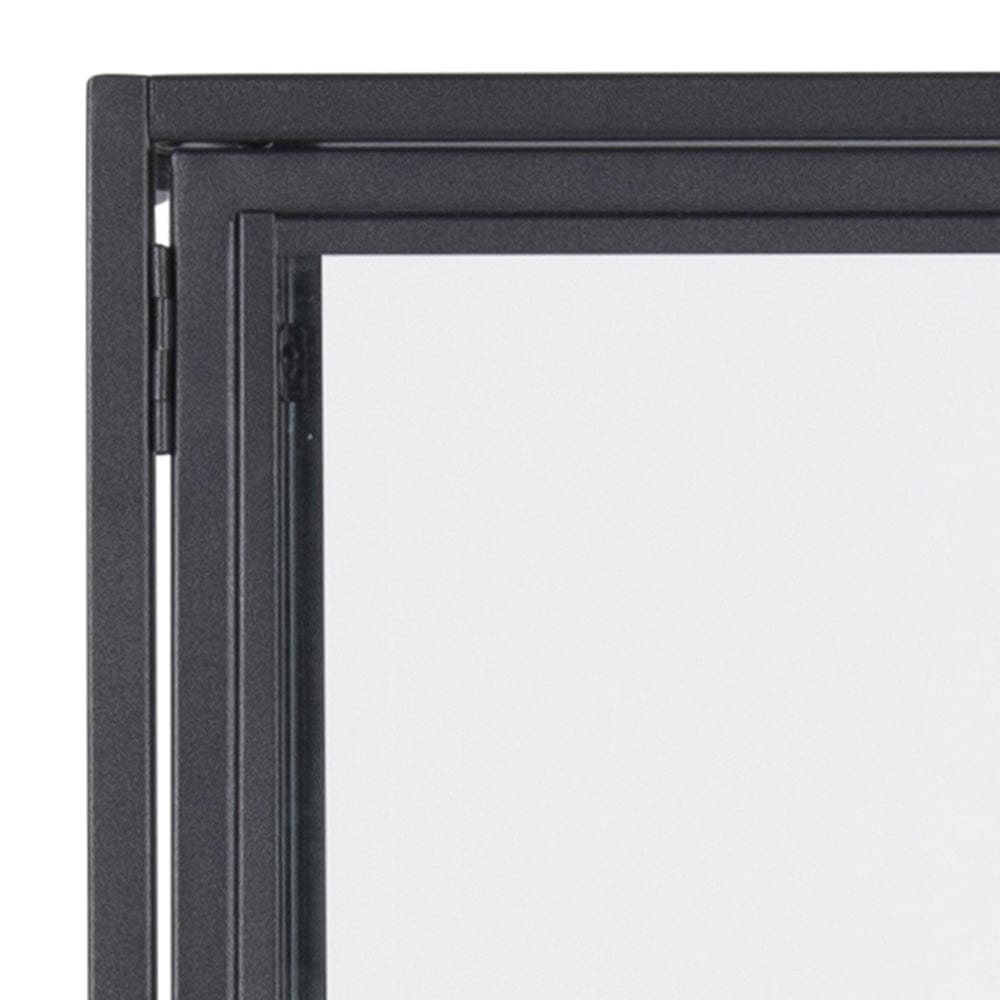 Vitrina din metal si sticla cu 2 usi Seaford Negru, l77xA35xH150 cm (7)