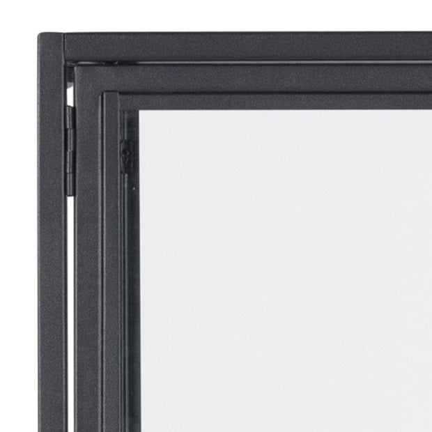 Vitrina din metal si sticla cu 2 usi Seaford Negru, l77xA35xH150 cm (7)