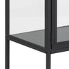 Vitrina din metal si sticla cu 2 usi Seaford Negru, l77xA35xH150 cm (8)
