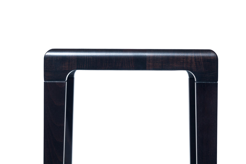 Scaun de bar din lemn de stejar Rioja Black High, l32xA32xH80 cm (2)