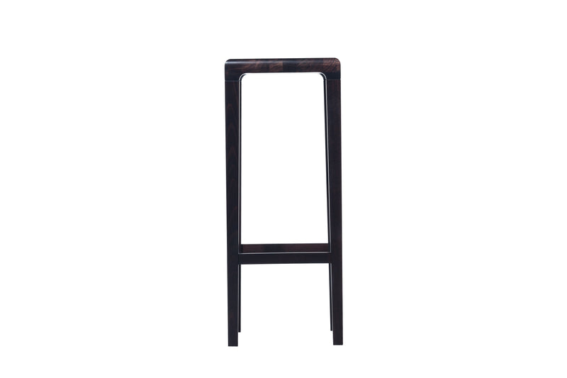 Scaun de bar din lemn de stejar Rioja Black High, l32xA32xH80 cm (3)