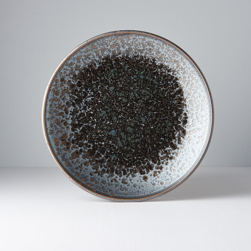Platou pentru servire, din ceramica, Pearl Negru, Ø25,5xH3,5 cm (2)