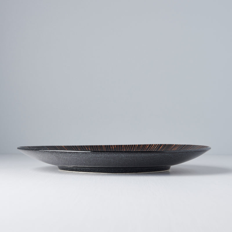 Platou pentru servire, din ceramica, Converging Maro, Ø28,5xH3,5 cm (3)