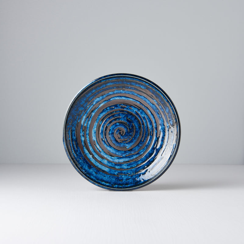 Platou pentru servire, din ceramica, Swirl Albastru, Ø19xH3,5 cm (3)