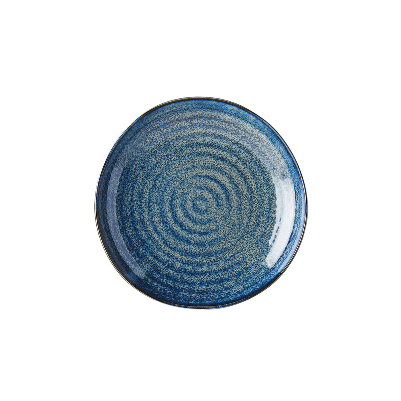 Platou pentru servire, din ceramica, Indigo Albastru, Ø23xH4 cm