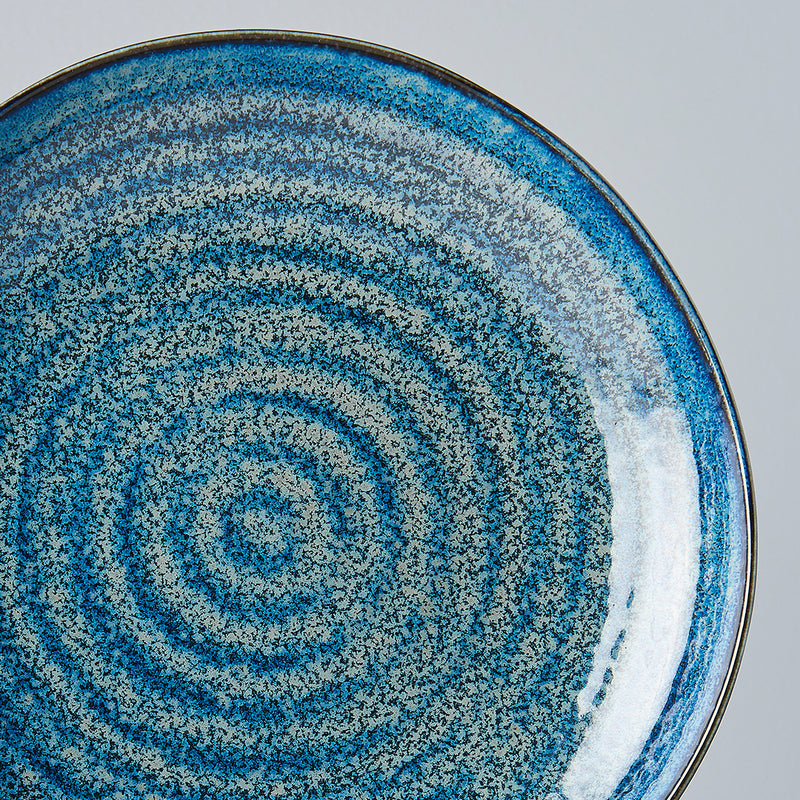 Platou pentru servire, din ceramica, Indigo Albastru, Ø23xH4 cm (2)