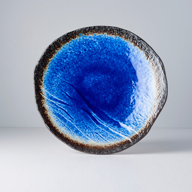 Platou pentru servire, din ceramica, Cobalt Albastru, Ø27xH3,5 cm (2)