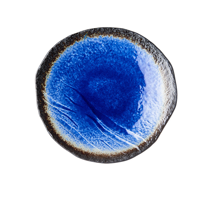 Platou pentru servire, din ceramica, Cobalt Albastru, Ø27xH3,5 cm