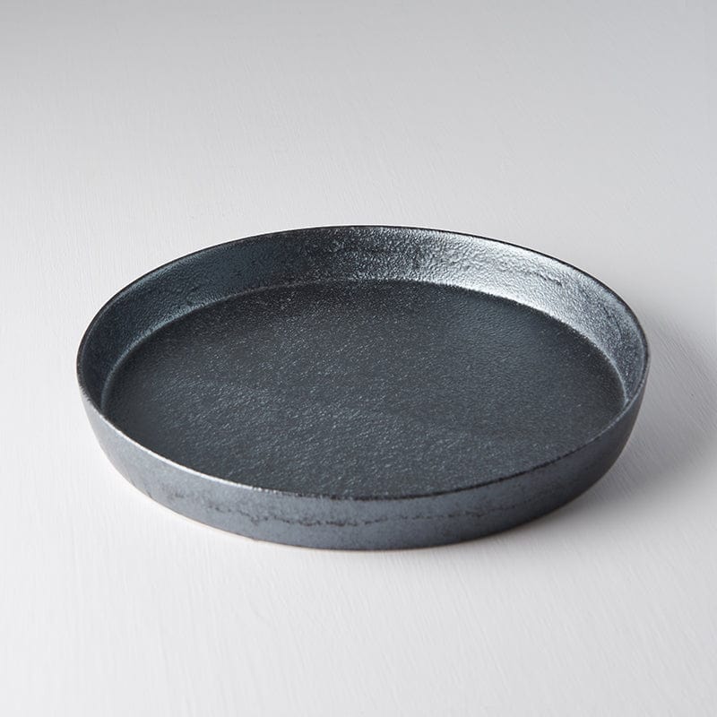 Platou pentru servire, din ceramica, Craft Negru, Ø25xH3 cm (2)